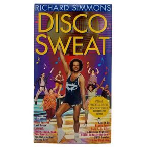 Richard Simmons Disco Sweat (VHS, 1994) 70 minutes Aerobics Workout Exercise